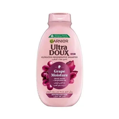 Garnier Ultra Doux Moisturizing Grape Water and Grape Seed Oil Shampoo for All Hair Types 600ml Garnier Ultra Doux Moisturizing Grape Water and Grape Seed Oil Shampoo for All Hair Types 600ml