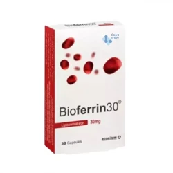 مكمل Bioferrin 30 ملغ للحديد: يعزز مستويات الطاقة، ويقلل التعب، ويزيد الحيوية، ويدعم الصحة العامة. يحتوي على 30 ملغ من الحديد لكل جرعة