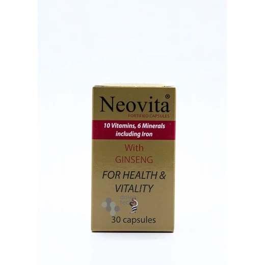 Neovita 30 Cap Dietary Supplement for Comprehensive Health Support Boost Energy, Improve Vitality, Enhance Overall Wellbeing, and Support Immune Function Contains 30 Capsules Neovita 30 Cap Dietary Supplement for Comprehensive Health Support Boost Energy, Improve Vitality, Enhance Overall Wellbeing, and Support Immune Function Contains 30 Capsules