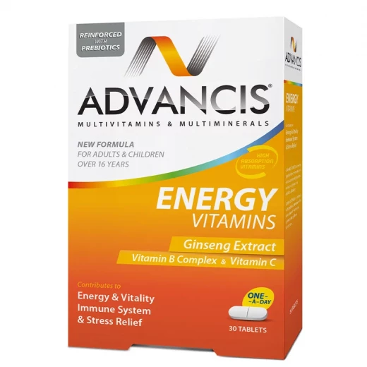 Advancis Energy Vitamins 30 Tabs, Essential Energy Support for Physical and Mental Performance Advancis Energy Vitamins 30 Tabs, Essential Energy Support for Physical and Mental Performance