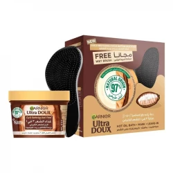 Garnier Ultra Doux Coconut Macadamia Hair Food Mask 390ml, Smoothing Treatment for Frizzy Hair