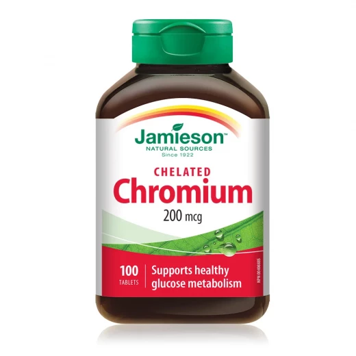 Jamieson Chelated Chromium 200mcg Metabolism Support Tablets Gluten Free Jamieson Chelated Chromium 200mcg Metabolism Support Tablets Gluten Free
