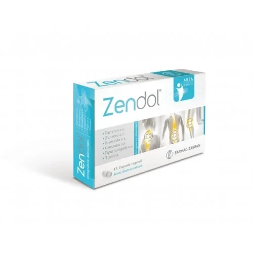 Zendol 15 Capsules Food Supplement for Joint and Muscle Support with Feverfew, Ginger, Boswellia, Turmeric, Black Pepper and Thiamine - Farmac-zabban spa - Image 2