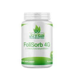JOVITAL Folisorb 4G 75 Capsules, Folate (Vitamin B9) Dietary Supplement to Support Red Blood Cell Formation, Normal Metabolism, Energy and Overall Health