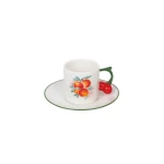 Fruit Design Coffee Cups & Saucers | SOLECASA | Cherry | 6 mug - Solecasa