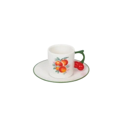 Fruit Design Coffee Cups & Saucers | SOLECASA | Cherry | 6 mug