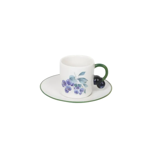 Fruit Design Coffee Cups & Saucers | SOLECASA | Blueberry | 6 mug Fruit Design Coffee Cups & Saucers | SOLECASA | Blueberry | 6 mug