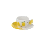 Fruit Design Coffee Cups & Saucers | SOLECASA | Lemon | 6 mug - Solecasa