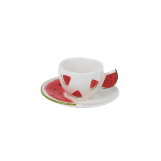 Fruit Design Coffee Cups & Saucers | SOLECASA | Watermelon | 6 mug Fruit Design Coffee Cups & Saucers | SOLECASA | Watermelon | 6 mug