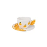 Fruit Design Coffee Cups & Saucers | SOLECASA | Orange | 6 mug - Solecasa