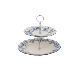 SOLECASA Tier Dessert Stand | Two - Light Blue