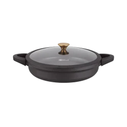 Cast Aluminum Royal Low Casserole Pot | Golden Knob - 36cm