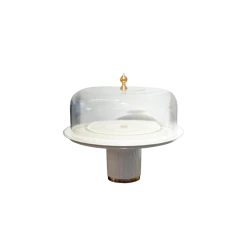 Jalasat Cake Serving Dish with Lid (White)