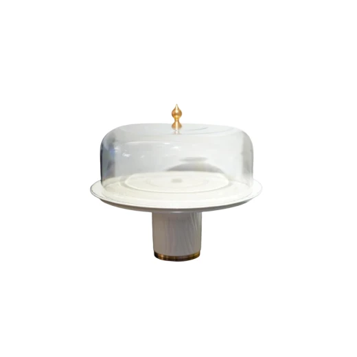 Jalasat Cake Serving Dish with Lid (White) Jalasat Cake Serving Dish with Lid (White)