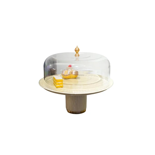Jalasat Cake Serving Dish with Lid (Cream) Jalasat Cake Serving Dish with Lid (Cream)
