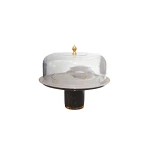 Jalasat Cake Serving Dish with Lid (Amber) - Jalasat