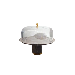 Jalasat Cake Serving Dish with Lid (Amber)