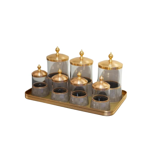 Jalasat Spice Set – 8 Pieces (Amber) Jalasat Spice Set – 8 Pieces (Amber)