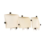 Serving Tray Beige Rectangular Serving Trays Set – 3 Pieces – silver - Serving Tray