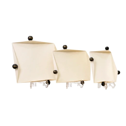 Serving Tray Beige Rectangular Serving Trays Set – 3 Pieces – silver