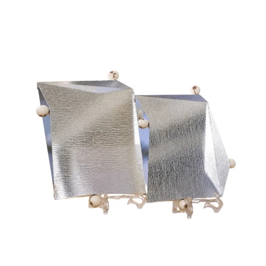 Serving Tray Silver Square Serving Trays Set – 2 Pieces