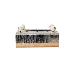 Home Decor Silver Tissue Box