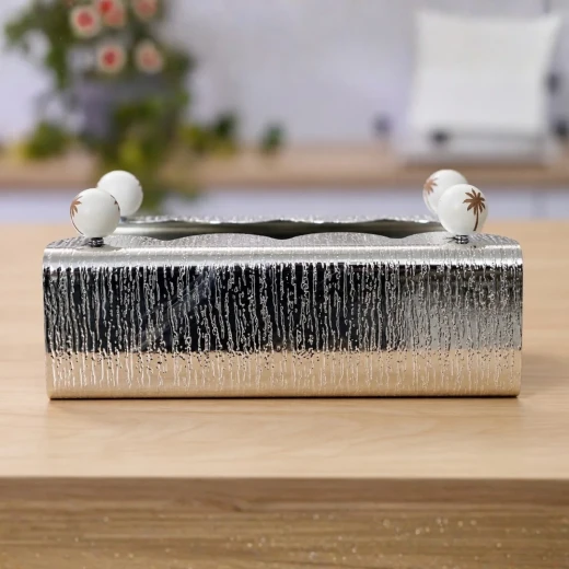 Home Decor Silver Tissue Box - Home Decor - Image 4