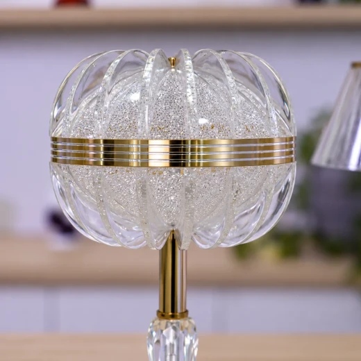 Home Decor Crystal Table Lamp with Gold Finish - Home Decor - Image 2