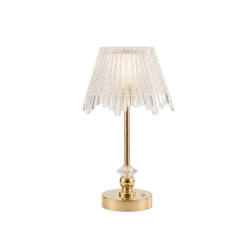 Home Decor Crystal Table Lamp with Gold Finis