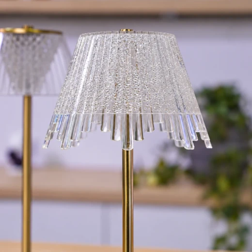 Home Decor Crystal Table Lamp with Gold Finis - Home Decor - Image 2