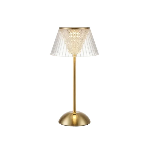 Home Decor Crystal Table Lamp with Gold Finish
