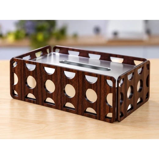Home Decor Wood & Acrylic Tissue Box - Home Decor - Image 2