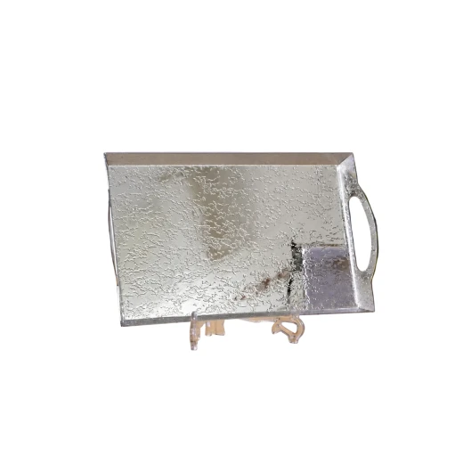 Silver Rectangular Serving Tray Set – 2 Pieces