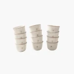 Zaha Arabic Coffee Cups | 12 Pieces - White - Zaha