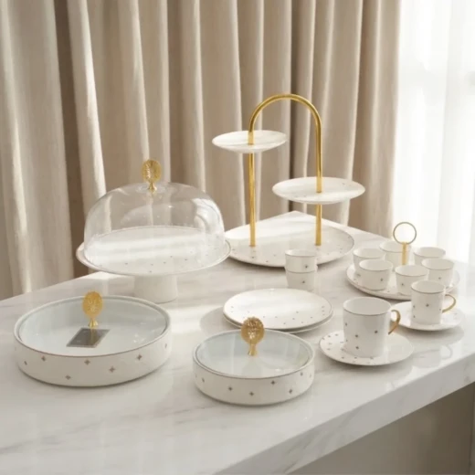 Zaha Arabic Coffee Cups | 12 Pieces - White - Zaha - Image 2