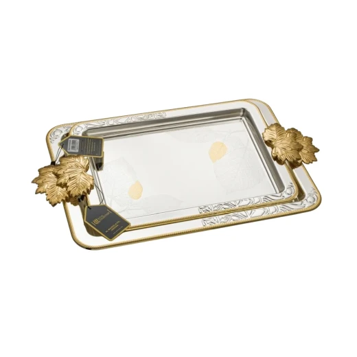 Stainless Steel Serving Tray Set - Gold Stainless Steel Serving Tray Set - Gold