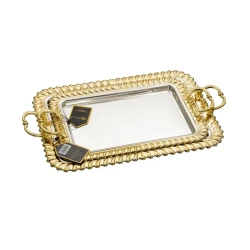 Stainless Steel Serving Tray Set - Gold