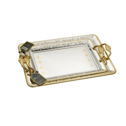 Stainless Steel Serving Tray Set - Gold