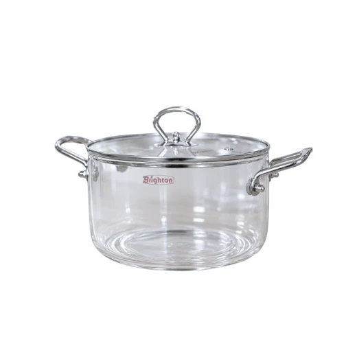 Cookware Set Clear Pyrex Pot with Stainless Steel Handles | 2.5 L Cookware Set Clear Pyrex Pot with Stainless Steel Handles | 2.5 L