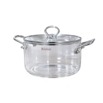 Cookware Set Clear Pyrex Pot with Stainless Steel Handles | 3.5 L - Cookware Set