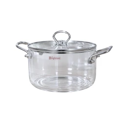 Cookware Set Clear Pyrex Pot with Stainless Steel Handles | 3.5 L