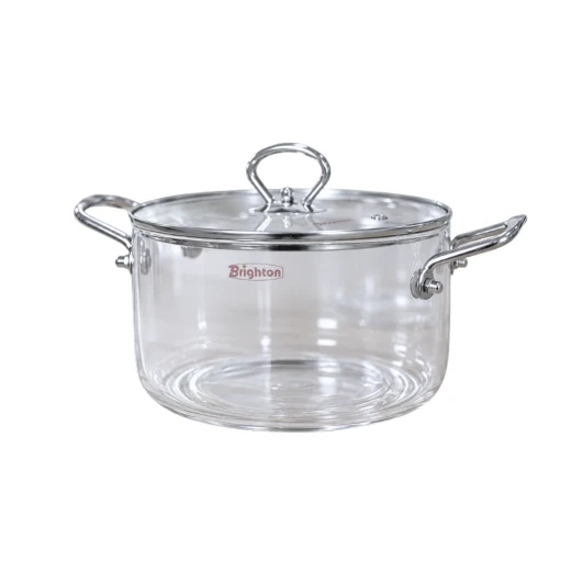 Cookware Set Clear Pyrex Pot with Stainless Steel Handles | 3.5 L Cookware Set Clear Pyrex Pot with Stainless Steel Handles | 3.5 L