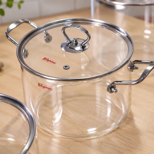 Cookware Set Clear Pyrex Pot with Stainless Steel Handles | 3.5 L - Cookware Set - Image 3