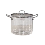 Cookware Set Clear Pyrex Pot with Stainless Steel Handles | 4.5 L - Cookware Set