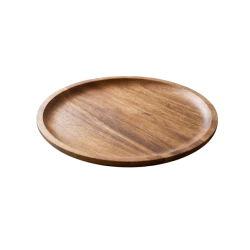 Wooden Round Acacia Wood Serving Plate – natural