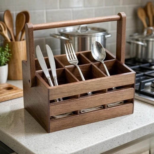 Wooden Spoon Holder – natural - Wooden - Image 2