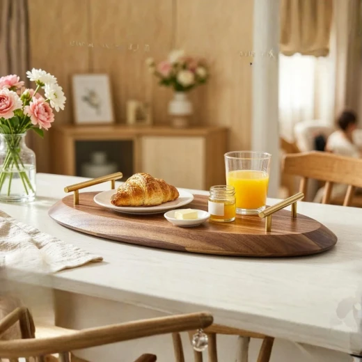 Oval Wooden Serving Tray (Small) – natural - Wooden - Image 2