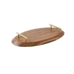 Oval Wooden Serving Tray (Large) – natural wooden - Wooden