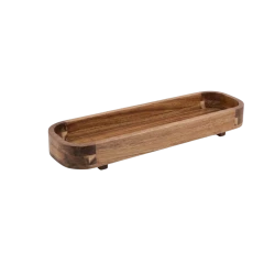 Wooden Acacia Wood Rectangular Serving Tray (Large) – natural