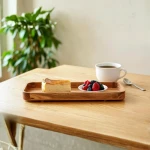 Wooden Acacia Wood Rectangular Serving Tray (Small) – natural - Wooden